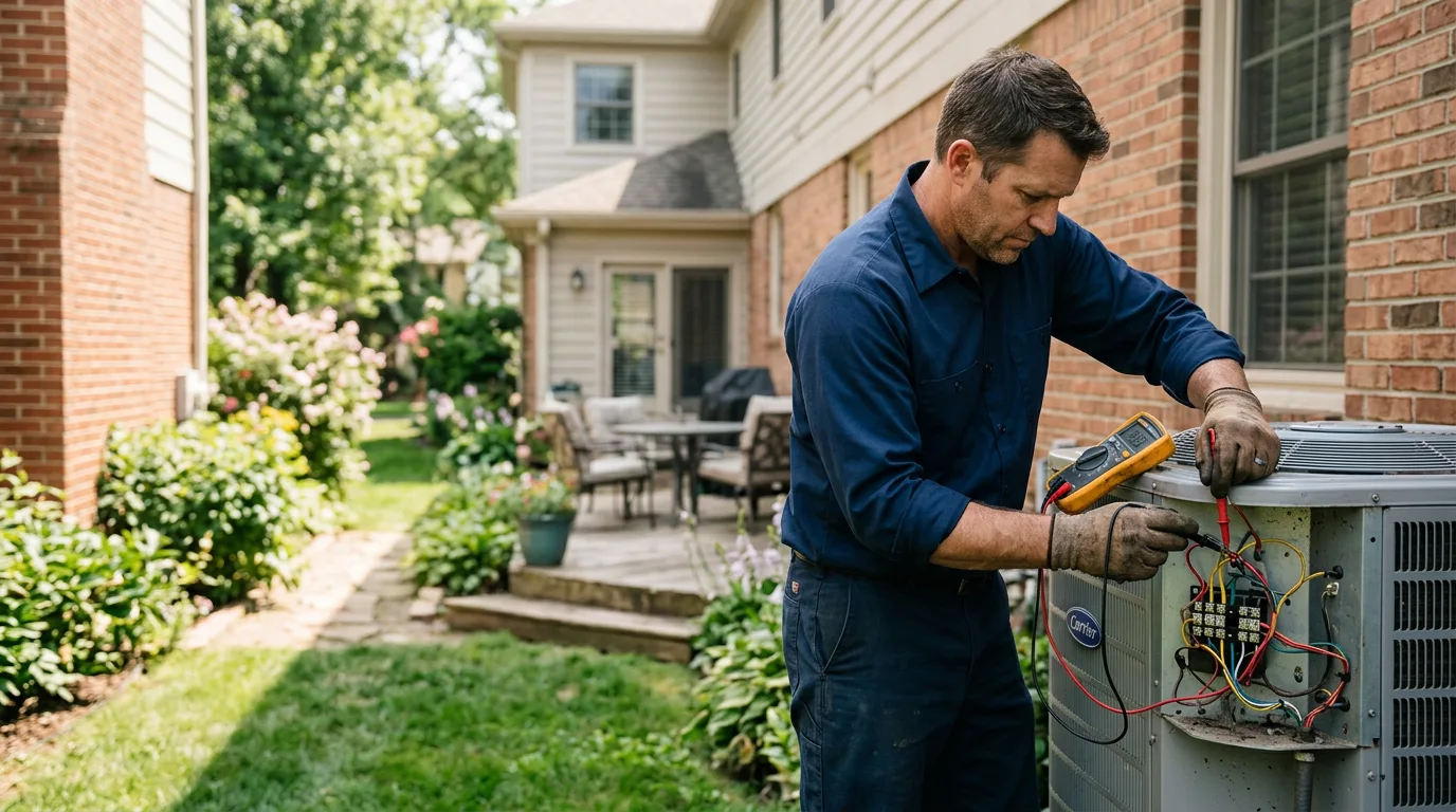 HVAC technician working near Dravosburg, PA